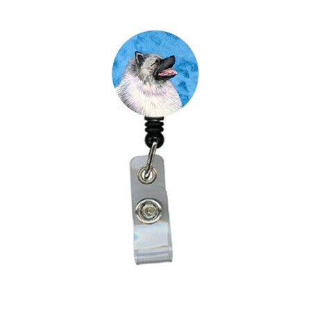 Carolines Treasures Keeshond Retractable Badge Reel Or Id Holder With Clip SS4764-BU-BR